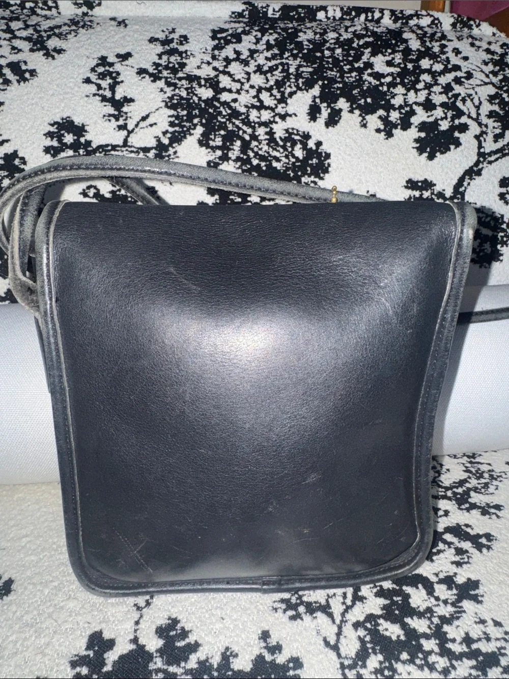 Vintage 1995! Coach Black Leather Companion Flap Crossbody with OG Hangtag - Picture 3 of 6